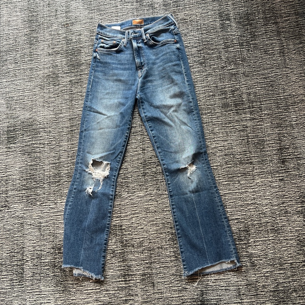 Mother denim Distressed Blue Jeans for Women